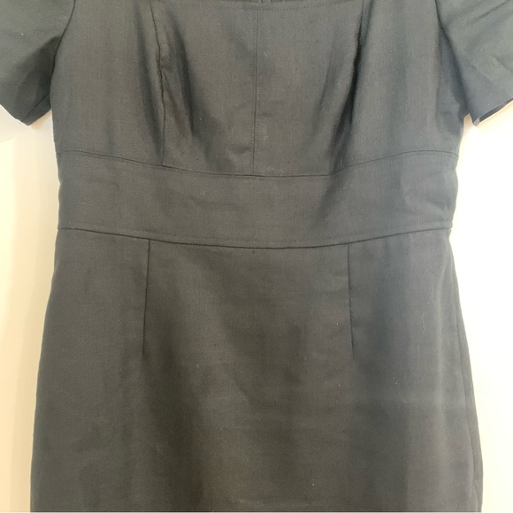 J. Crew Linen Blend Square Neck Tailored Sheath Dress Office Preppy Size 6 - Picture 5 of 13